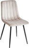 KALISPELL - Eetkamerstoel set van 4 - Beige - Fluweel
