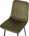 KALISPELL - Eetkamerstoel set van 4 - Olijfgroen - Fluweel
