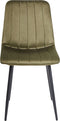 KALISPELL - Eetkamerstoel set van 4 - Olijfgroen - Fluweel