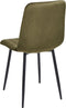 KALISPELL - Eetkamerstoel set van 4 - Olijfgroen - Fluweel