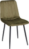 KALISPELL - Eetkamerstoel set van 4 - Olijfgroen - Fluweel