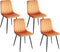 KALISPELL - Eetkamerstoel set van 4 - Oranje - Fluweel