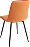 KALISPELL - Eetkamerstoel set van 4 - Oranje - Fluweel