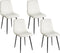 KALISPELL - Eetkamerstoel set van 4 - Wit - Fluweel