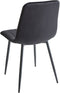 KALISPELL - Eetkamerstoel set van 4 - Zwart - Fluweel