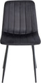 KALISPELL - Eetkamerstoel set van 4 - Zwart - Fluweel