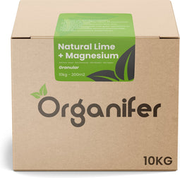 Kalk Korrel meststof verrijkt met magnesium (10Kg - Voor 200m2) voor dieper bladgroen (+PH) Speciaal voor gazon, Perken, Moestuin en openbaar groen - Organifer