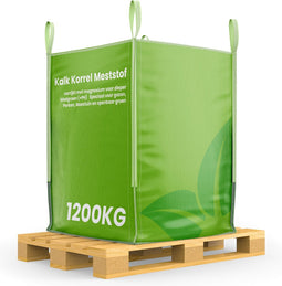Kalk Korrel meststof verrijkt met magnesium (Bigbag 1200Kg - Voor 24000m2) voor dieper bladgroen (+PH) Speciaal voor gazon, Perken, Moestuin en openbaar groen - Organifer