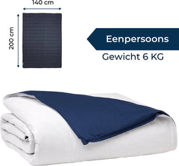 Kalm Verzwaringsdeken 6 KG - Weighted blanket - Verzwaarde Deken - Incl 5 jaar garantie - Anti Stress