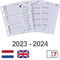 Kalpa 1011-52 A5 Agenda Organizer Croco Zwart 1 week per 2 paginas 2023-2024-2025