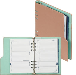 Kalpa 1016-72 Clipbook A5 6 Ringband Agenda Pastelroze groen 1 week per 2 paginas 2025-2026