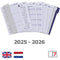 Kalpa 1311-07 Pocket Ringband Planner Mediterraan blauw 1 week per 2 paginas 2025-2026