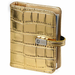 Kalpa 1311-14 Hervulbare Pocket Ringband Agenda Planner Croco Goud 1 week per 2 paginas 2025-2026