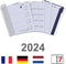 Kalpa 6305-24 A5 6 ringband Agenda Vulling - complete set- 1 Week per 2 Pagina's DE FR NL 2024