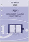Kalpa 6305-24 A5 6 ringband Agenda Vulling - complete set- 1 Week per 2 Pagina's DE FR NL 2024