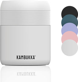 Kambukka Bora - Lunchbox - 600 ml - Voedselcontainer houdt 9 uur warm & 100 % Lekvrij - Yoghurt beker on the go - Chalk White