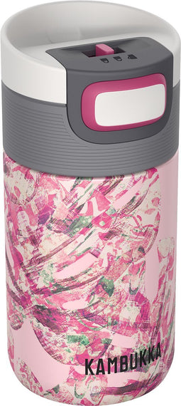 Kambukka Etna Thermosbeker 300 ml - makkelijk reinigen - lekvrije Koffiebeker - Monstera Leaves