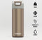 Kambukka Etna Thermosbeker 500 ml - Koffiebeker To Go - makkelijk reinigen - lekvrije Koffiebeker - Theebeker - Travel Mug - Bruin