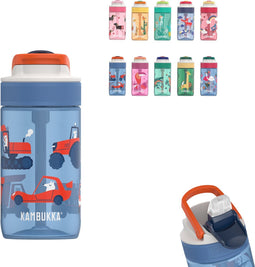 Kambukka Lagoon Drinkfles voor kinderen 400ml Road Dogs - met geïntegreerd rietje - drinkbus kinderen - drinkbeker voor school