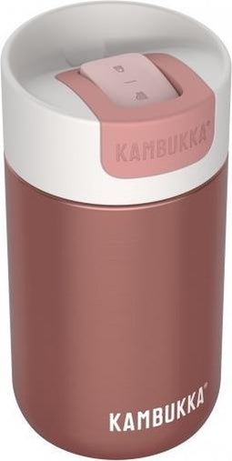 Kambukka Olympus Thermosbeker 300 ml - makkelijk reinigen - lekvrije Koffiebeker - RVS - Misty Rose