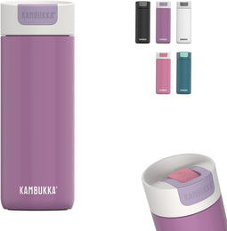 Kambukka Olympus Thermosbeker 500 ml - Koffiebeker To Go - makkelijk reinigen - lekvrije Koffiebeker RVS - Theebeker - Travel Mug - Violet