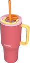 Kambukka Rio - Tumbler 950ml - Pink Papaya waterfles met Telescopisch rietje - Lek proof - BPA vrij
