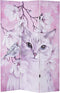 Kamerscherm DKD Home Decor Kat Canvas 120 x 2,5 x 180 cm Pijnboom