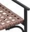 vidaXL - Ligbank - Zwart - 113x79x75 - cm - Poly - Rattan