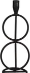 Kandelaar Double Circle zwart
