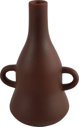 Kandelaar fles m/2xoor Piper bruin
