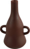 Kandelaar fles m/2xoor Piper bruin