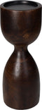Kandelaar hout bruin 10x10x25 cm