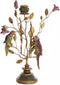 kandelaar - light & living - sfeervol - vogels - goud - bordeaux - oud roze - donkergroen - goud - eye-catcher
