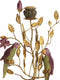 kandelaar - light & living - sfeervol - vogels - goud - bordeaux - oud roze - donkergroen - goud - eye-catcher