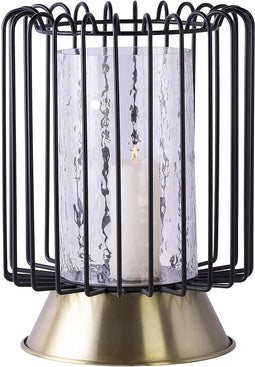 Kandelaar metaal glas eetkamer tafel decoratie theelicht goud 600