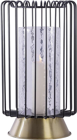 Kandelaar metaal glas eetkamer tafel decoratie theelicht groot goud