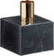 Kandelaar - zwart - marmer - goud - decoratie - 7 x 7 x 8 cm