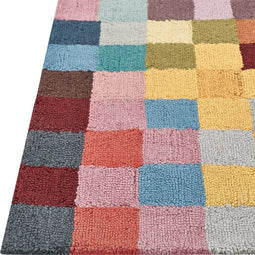 KANDIRA - Vloerkleed - Blauw - 200 x 200 cm - Wol