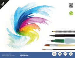 Kangaro aquarelpapier - 24x32cm - 300 grams - 16 vel - roomwit - zuurvrij - K-5302