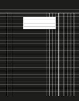 Kangaro boekhoudschrift - 210x165mm - 70gr chloorvrij papier - zwart - K-5517