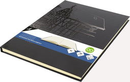 Kangaro dummyboek - A4 - zwart met design - 160 blanco pagina's - 140 grams - hard cover - notitieboek - K-5566