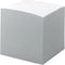 Kangaro memokubus inhoud - 9x9x9cm - 700 vel - wit - K-6302