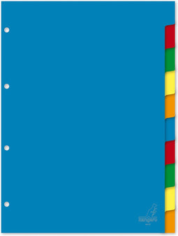 Kangaro tabbladen - A4 - 10-delig blanco - PP 120 micron - 4-gaats - A410