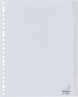 Kangaro tabbladen - A4 - 5-delig met venster - PP 120 micron - grijs - 23-gaats - G405FM