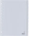 Kangaro tabbladen - A4 - PP 120 micron - grijs - 23-gaats - 10-delig venster - G410FM