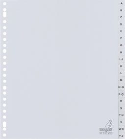 Kangaro tabbladen - A4 - PP 120 micron - grijs - 23-gaats - 20-delig letters A-Z - extra breed - G420AZMB