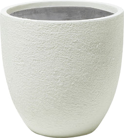 KANNIA - Bloempot - Wit - 46 cm - Klei-vezelmengsel