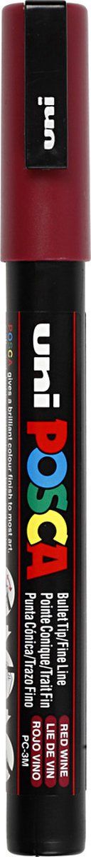 Verfstift Posca PC3M F wijnrood