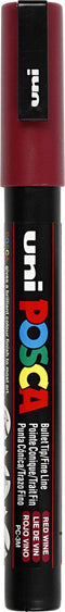Verfstift Posca PC3M F wijnrood