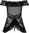 Kanten Babydoll en String - Zwart